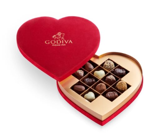 Godiva Coeur Gift Box Red - 12 pcs