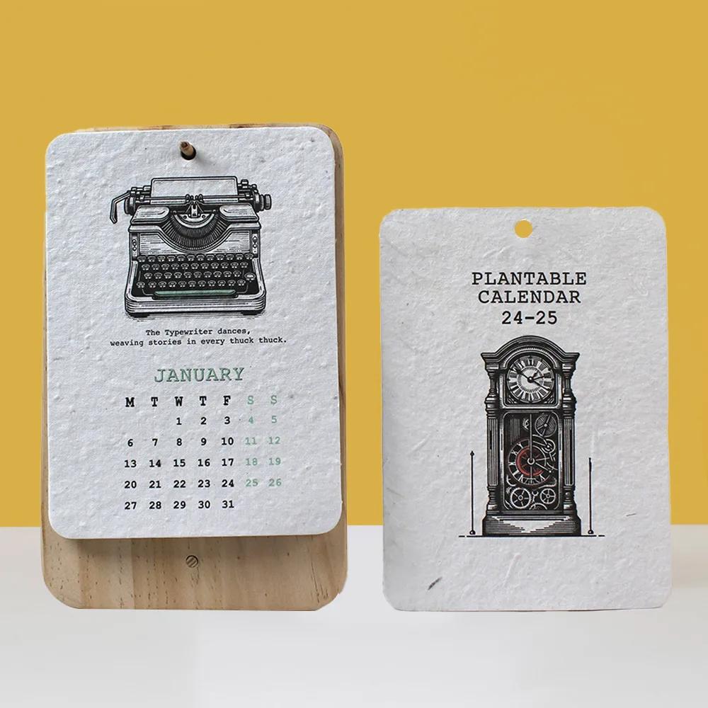 Plantable Tripod Calendar 2025