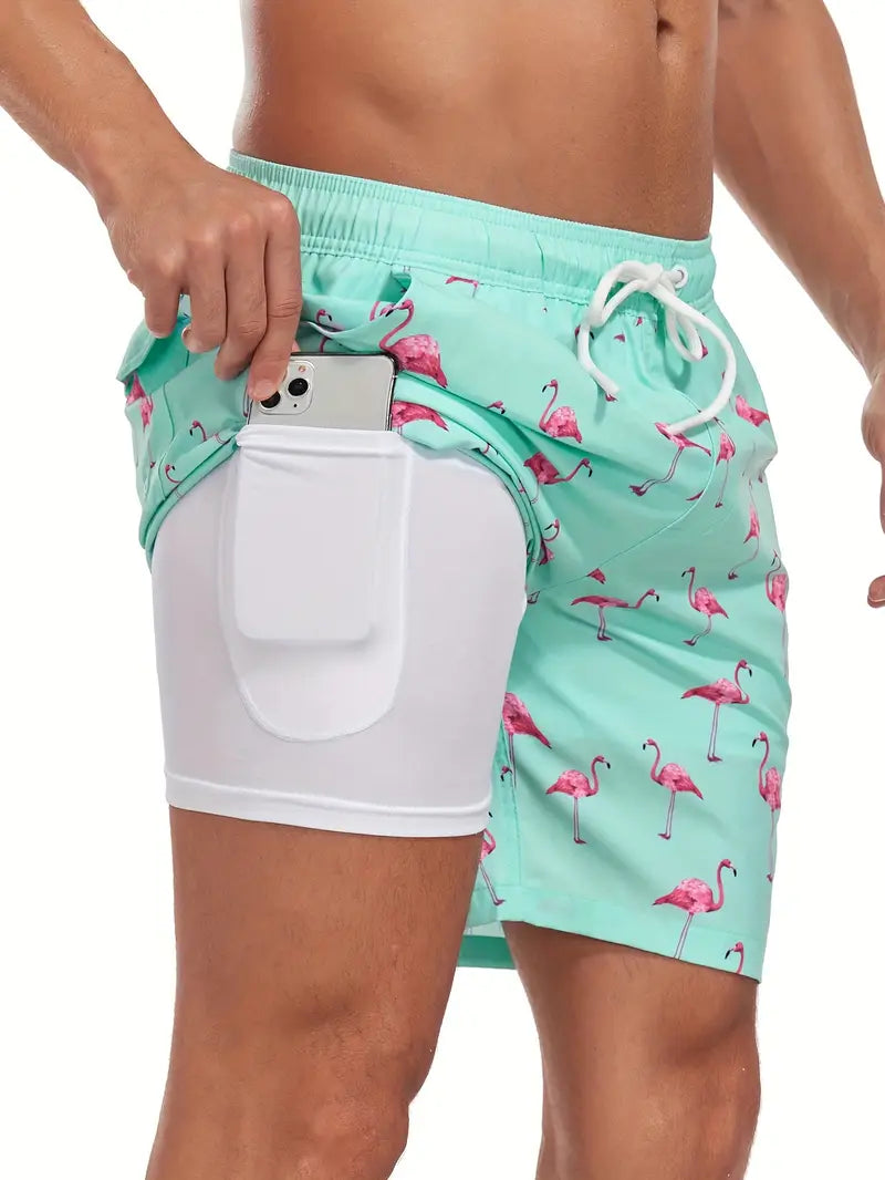 Quick-dry beach shorts for men