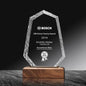 Cut Ice Shape Crystal Trophy