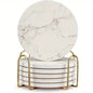 White Marble Coaster Set