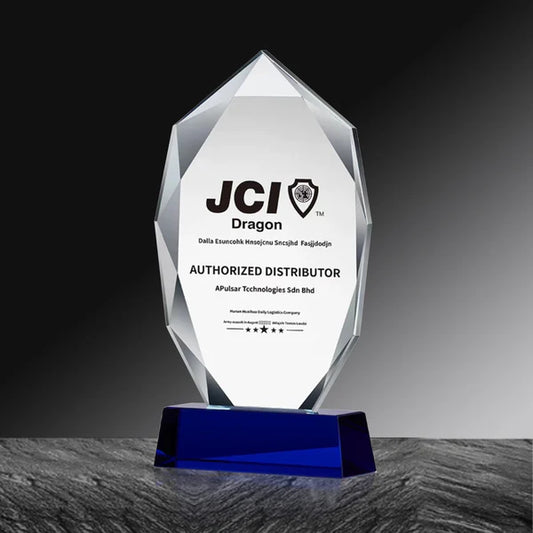 Diamond Ice Cut Crystal Trophy