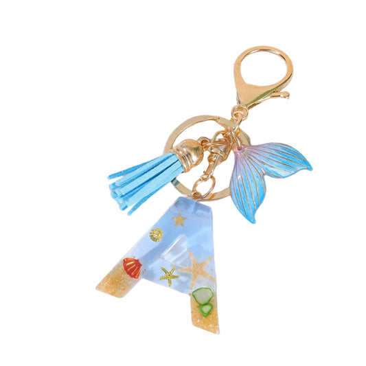 Initials Keychain with charms