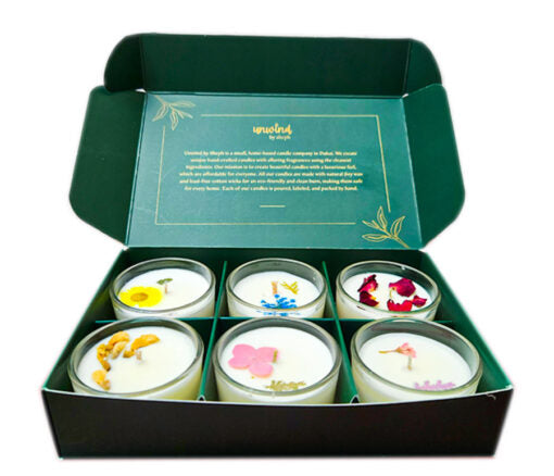 Assorted 6pc Tea Light Soy Candles