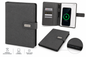 FLAPNOTE POWER — PU Notebook with 5,000mAh Wireless Powerbank