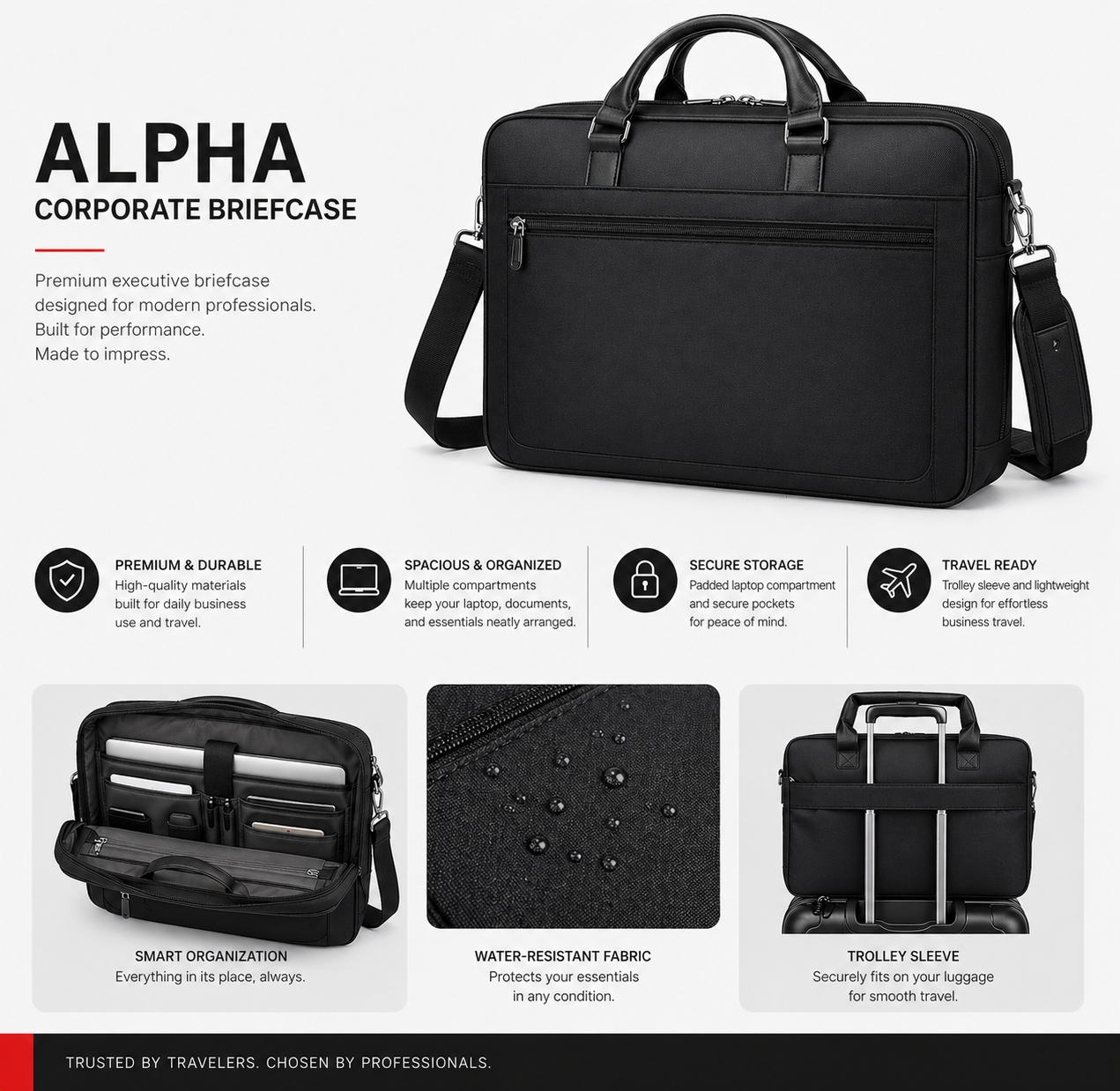 SKROSS Travel — Alpha Corporate Briefcase