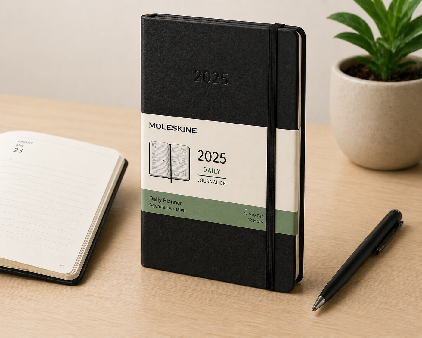Moleskine 2025 Daily 12M Planner — Soft Cover Large