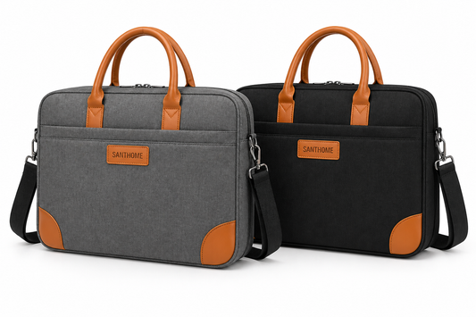 SLOTEN — Santhome 15" Laptop Bag (Grey/Tan & Black/Tan)