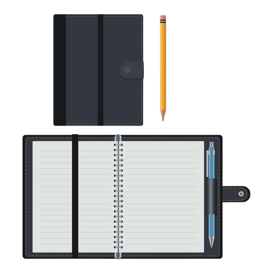 Diary with pen holder