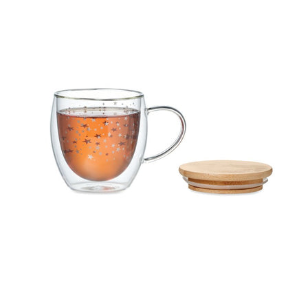Double wall borosilicate mug