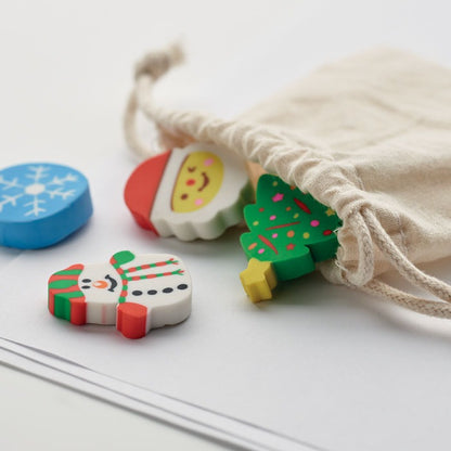 Set of 4 Christmas erasers