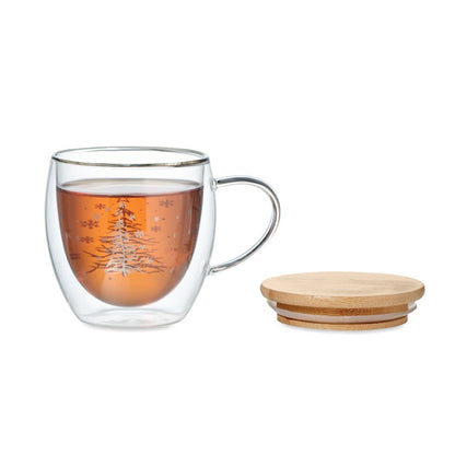 Double wall borosilicate mug