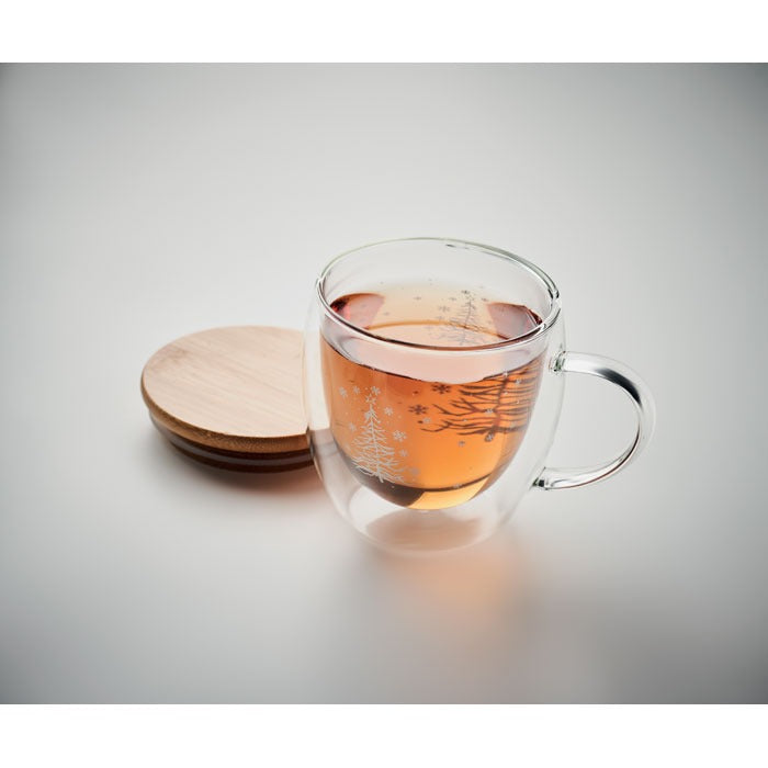 Double wall borosilicate mug
